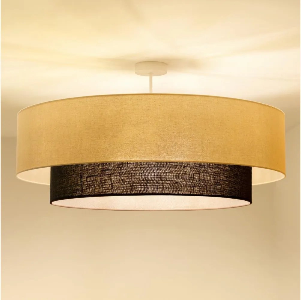 Brilagi - Lampadario a plafone LED Stile BOHO 3xE27/15W/230V Ø 80 cm crema/marrone