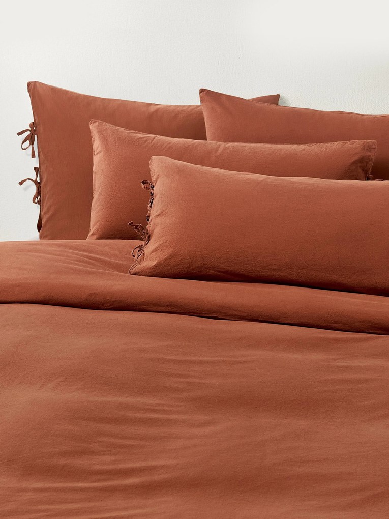 Copripiumino in cotone percalle lavato Leonie