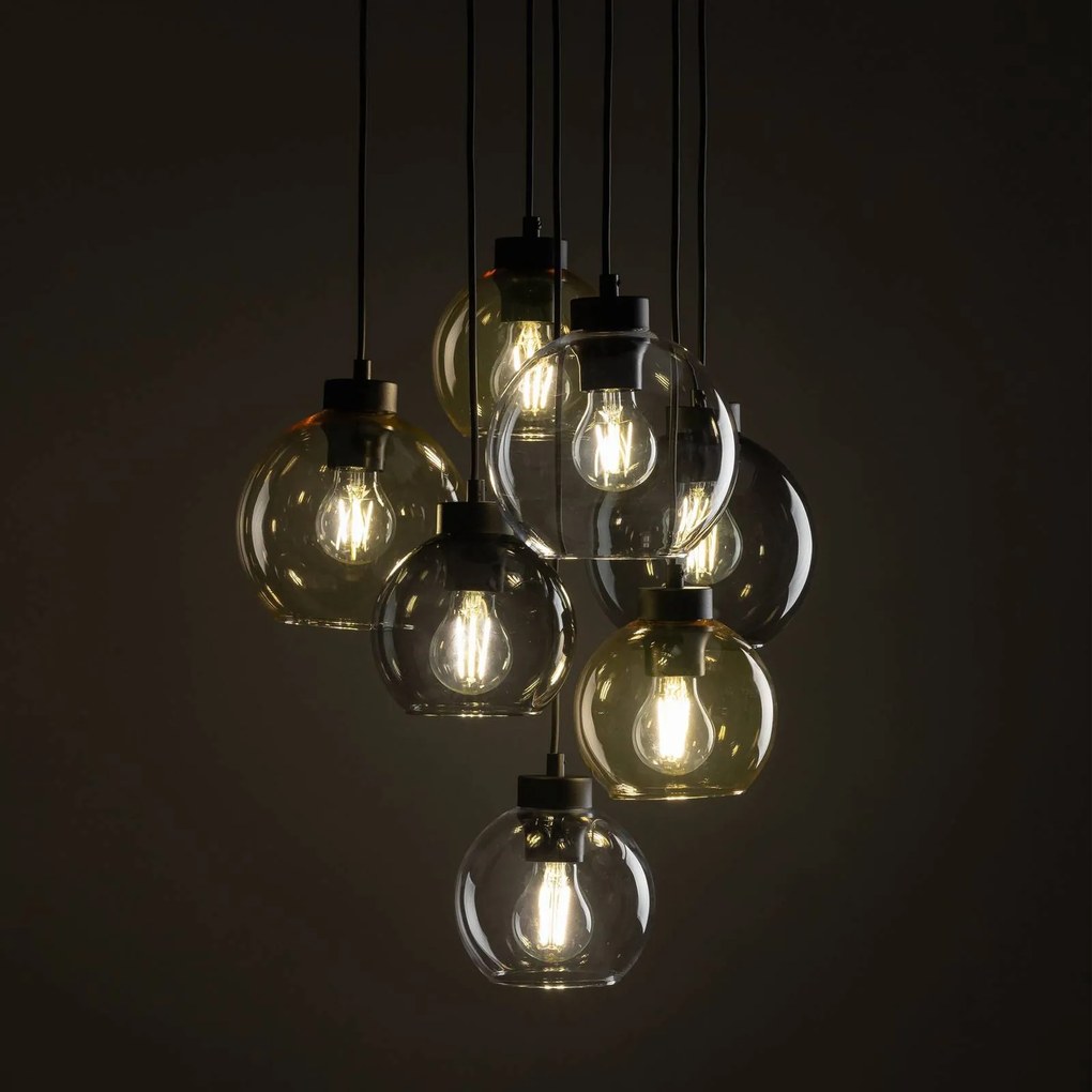 Lampada a sospensione in vetro Cubus Mix TK Lighting, dimmerabile, Multicolore, Soggiorno / Sala da pranzo, Vetro, Lampada a sospensione