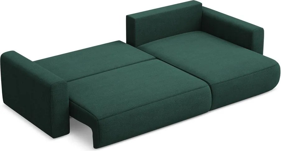 Divano angolare verde allungabile/con contenitore (con penisola a destra/con chaise lounge) Kapua – Makamii