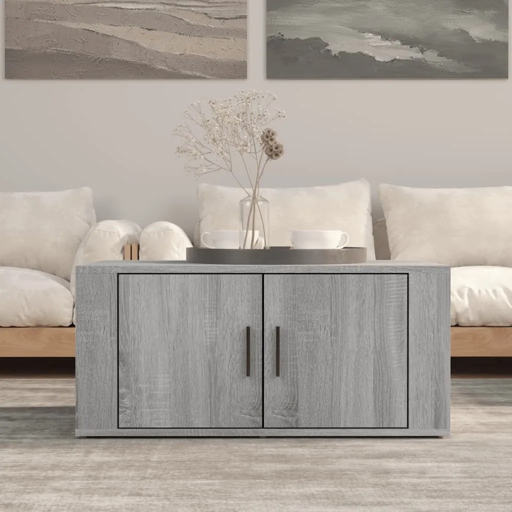 Tavolino Da Salotto Grigio Sonoma 80x50x36 Cm Legno Multistrato /