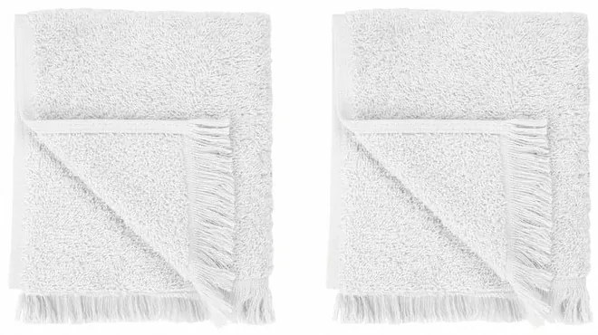 Set di 2 asciugamani in cotone bianco 30x50 cm Frino - Blomus