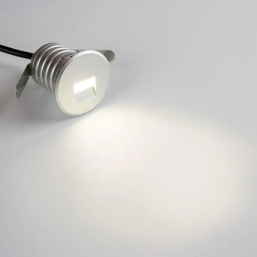 Faretto LED Acciaio 1W IP67 Professional - per Gradini Colore Bianco Naturale 4.000K