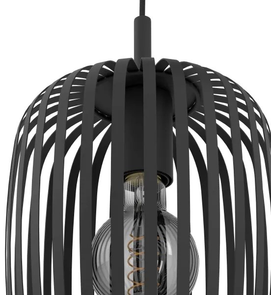 Eglo 900686 - Lampadario a sospensione con filo ROMAZZINA 3xE27/40W/230V nero