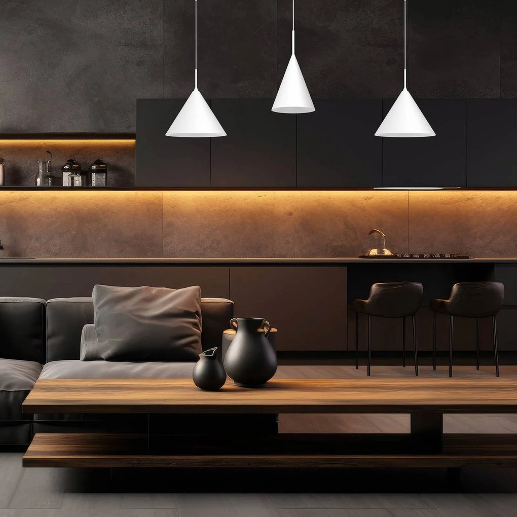 Lampada a sospensione Capital Eko-Light, dimmerabile, Bianco / Opale, Soggiorno / Sala da pranzo, Metallo, Moderno, Lampada a sospensione