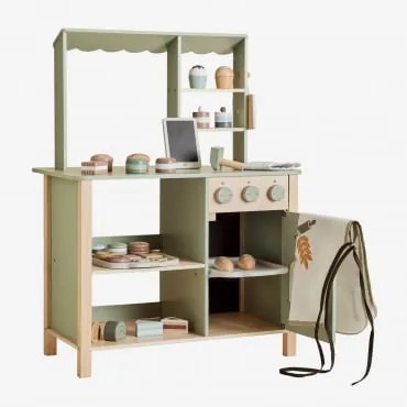 Set Da Panetteria Con Accessori In Legno Leda Kids Marrone Legno Naturale - Sklum