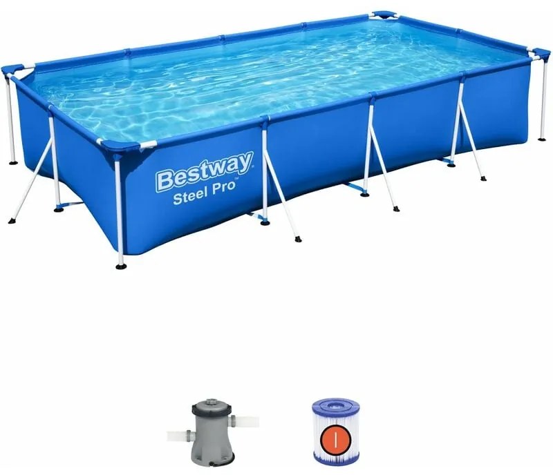 Bestway - Piscina rettangolare Steel Pro 400x211x81cm 56424