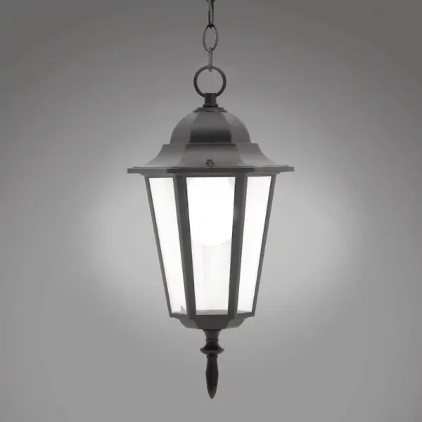 Lampadario da esterno 1xE27/20W/230V IP43 nero