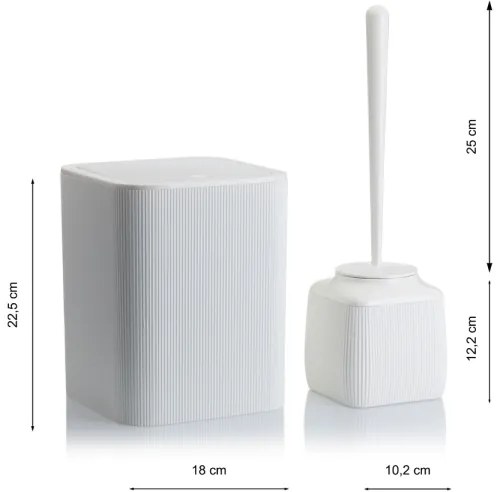 Set da bagno CRYSTAL 5 pz bianco