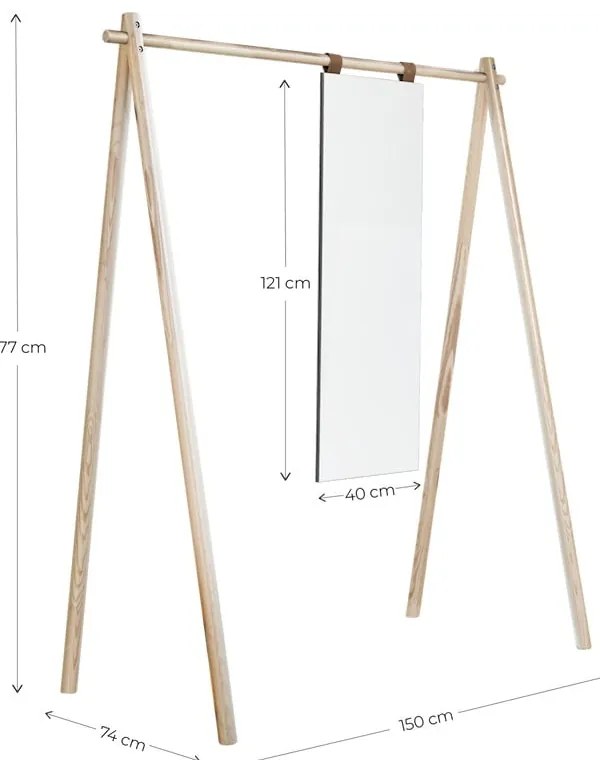 Appendiabiti in legno di pino marrone Hongi - Karup Design