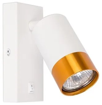 Faretto da parete 1xGU10/35W/230V bianco/oro