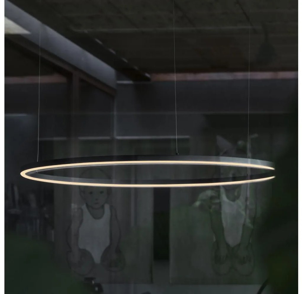 Ideal Lux - Lampadario LED a sospensione con cavo ORACLE SLIM LED/29W/230V 2700K Ø 50 cm nero