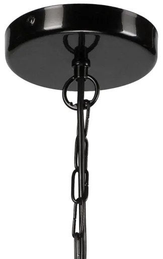 Lampadario a catena ORLANDO 8xE27/60W/230V nero