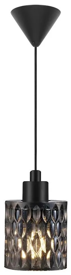 Nordlux - Lampadario a sospensione con filo HOLLYWOOD 1xE27/60W/230V fumé