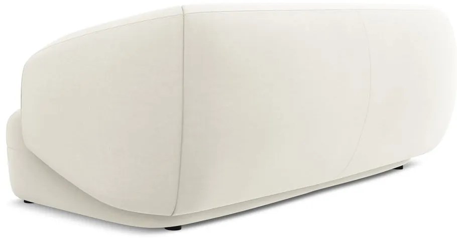 Divano bianco con rivestimento in velluto 212 cm Moana – Makamii