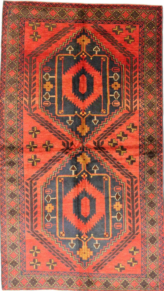 Hamedan Tappeto persiano 110x200 Blu (Iran) Annodato A Mano