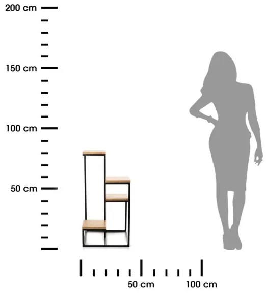 Portafiori KASKADA 79x40 nero/marrone