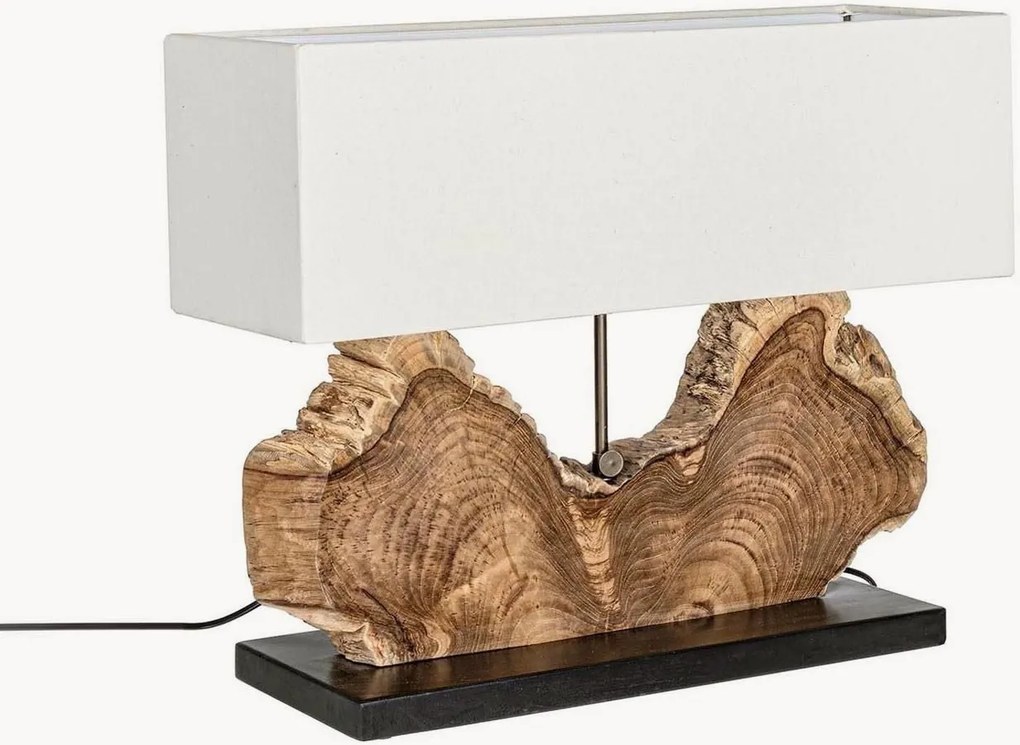 Lampada da tavolo in legno di teak Naga