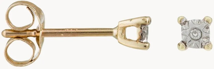 Orecchini in oro giallo con diamanti Petites Puces, 0,01 carati