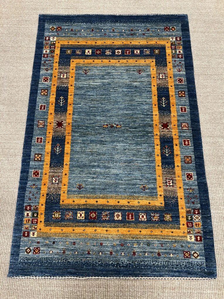 Loribaft Tappeto persiano 140 x 90 Blu (Iran) Annodato A Mano