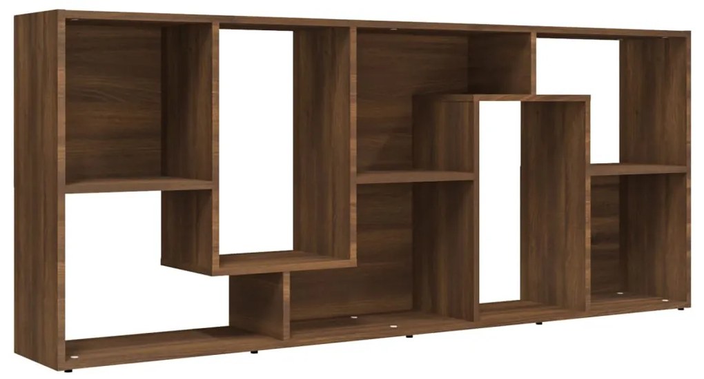 Libreria rovere marrone 67x24x161 cm in legno multistrato