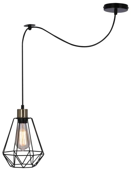 Lampadario a sospensione con filo PRIMO 1xE27/60W/230V ragno