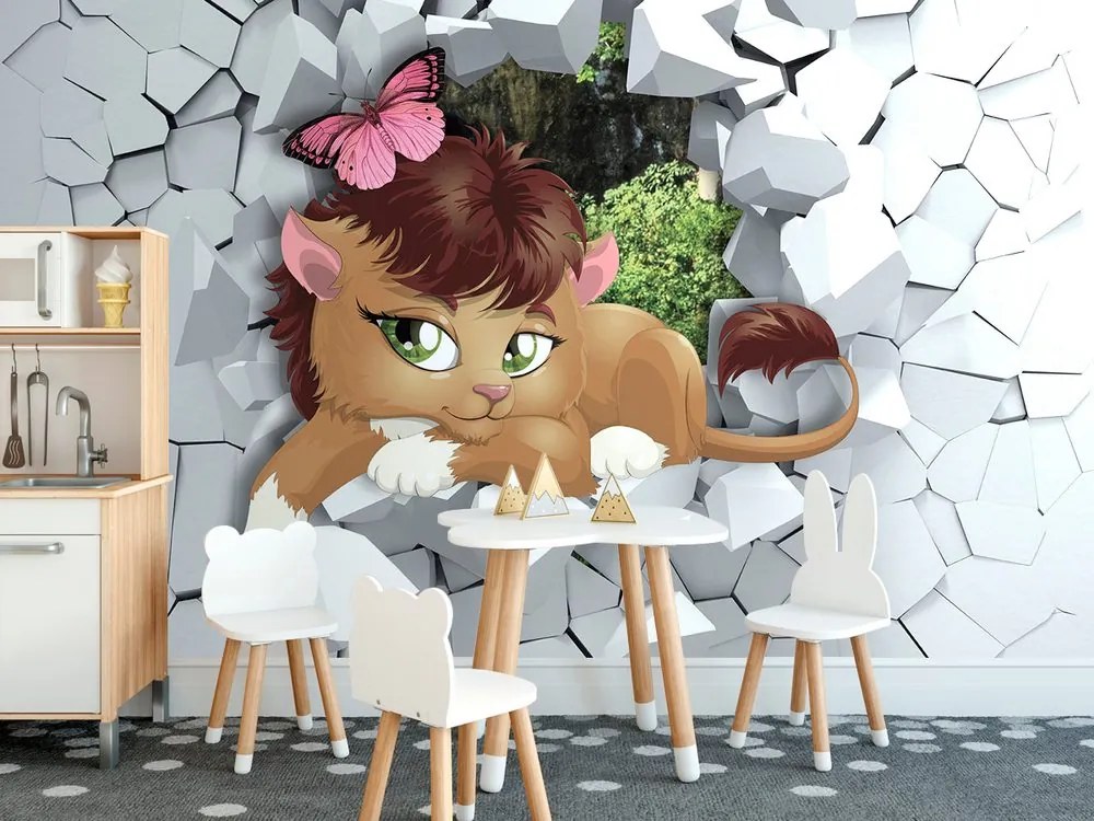 Carta da parati – Cucciolo di leone adorabile