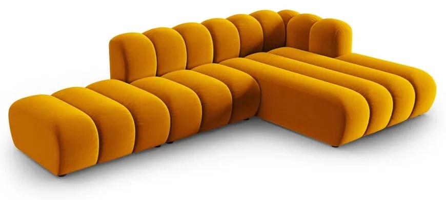 Divano angolare giallo ad angolo destro Lupine - Micadoni Home