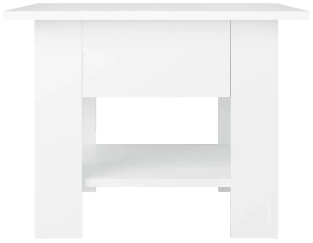 Tavolino da salotto bianco 55x55x42 cm in truciolato