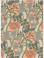 Morris & Co Carta da parati Cornflower - Russet/ Teal