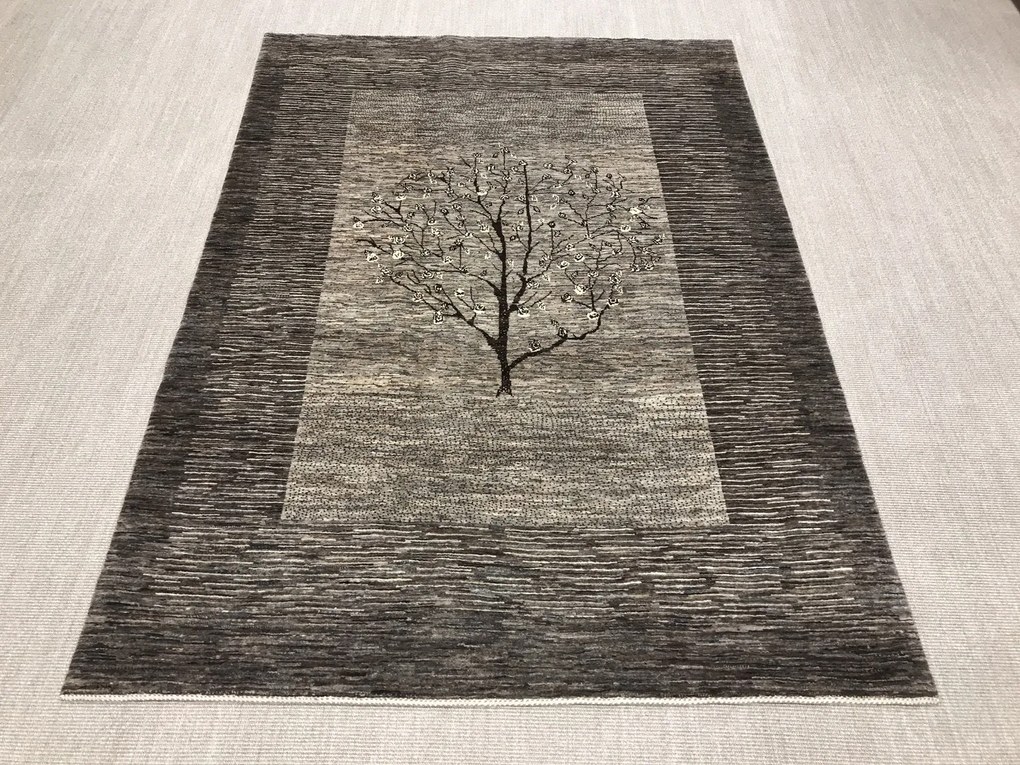 Loribaft Tappeto 190 x 260 Grigio (Iran) Annodato A Mano