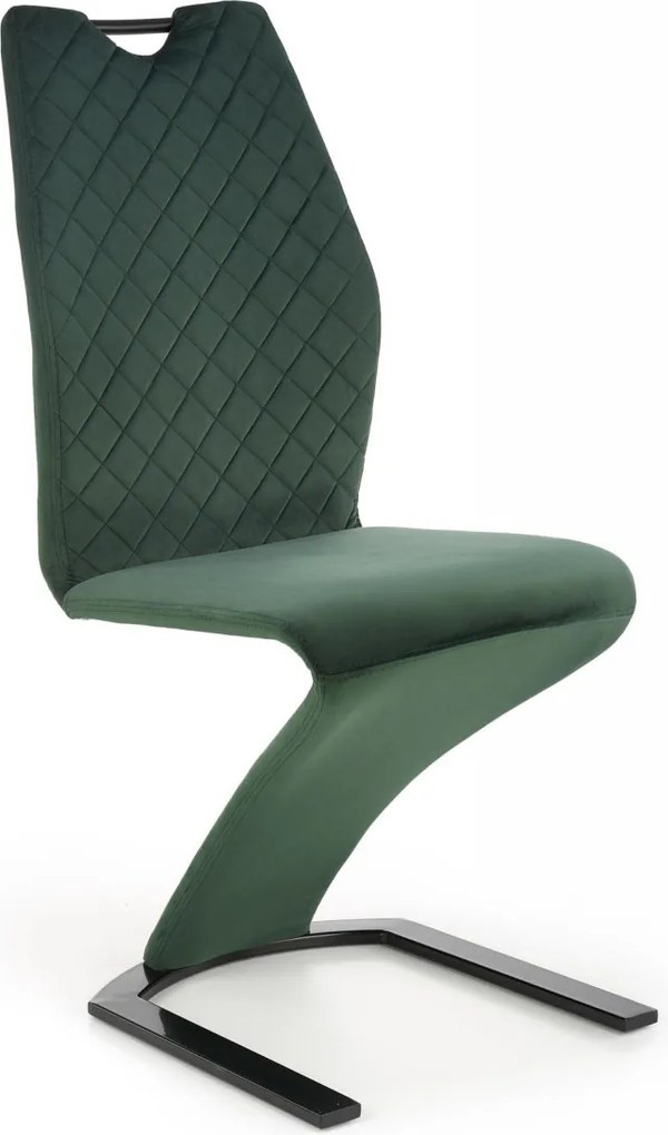Sedia K442 verde velluto