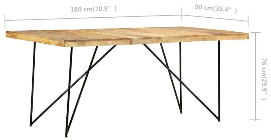 Tavolo da Pranzo 180x90x76 cm in Legno Massello di Mango