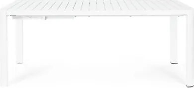 Tavolo Da Esterno Allungabile In Alluminio 100x180-240 Cm Kiplin Bianco Bizzotto
