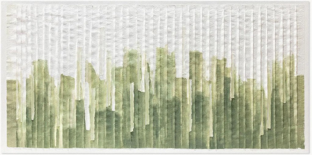 Quadro su tela dipinto a mano Green Chart