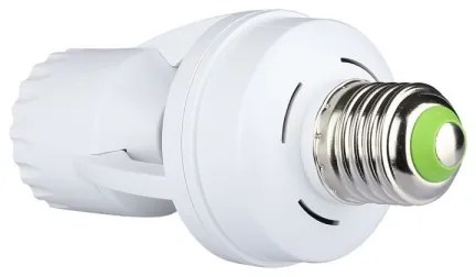 Sensore PIR per lampadina E27 bianco