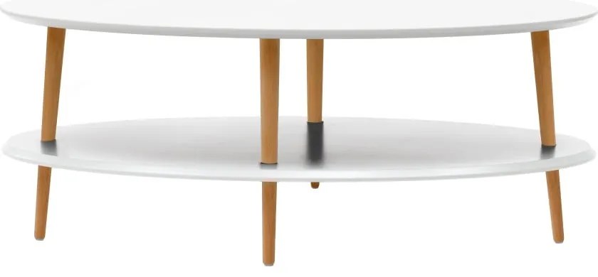 Tavolino bianco con base ribassata OVO Ovo - Ragaba