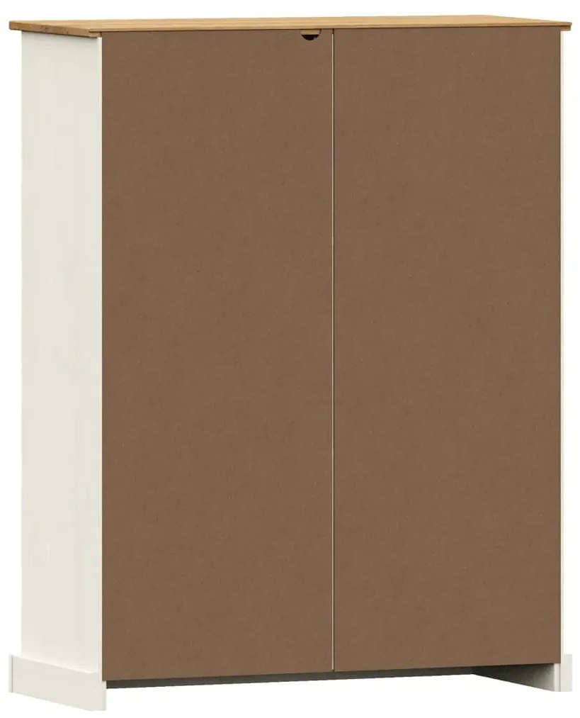 Libreria VIGO 90x35x114,5 cm in Legno Massello di Pino Bianco