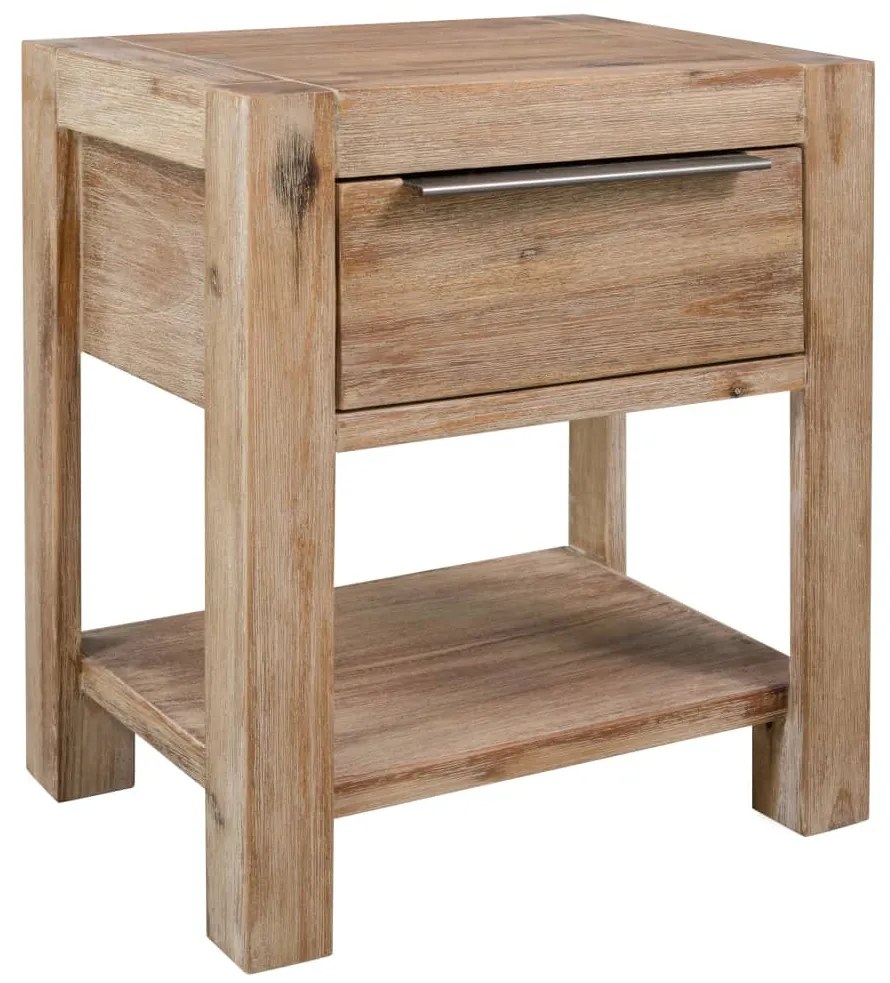 Comodini con cassetti 2 pz 40x30x48 cm legno massello di acacia