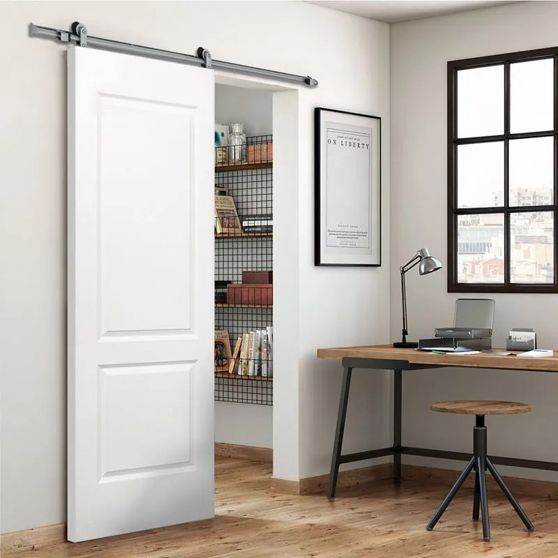 Porta scorrevole Miami in mdf bianco, L 93 x H 211.5 cm, con binario Loft Reversibile