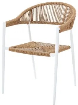 Sedia da giardino Neska Bianco Alluminio rattan sintetico 56 x 59,5 x 81 cm