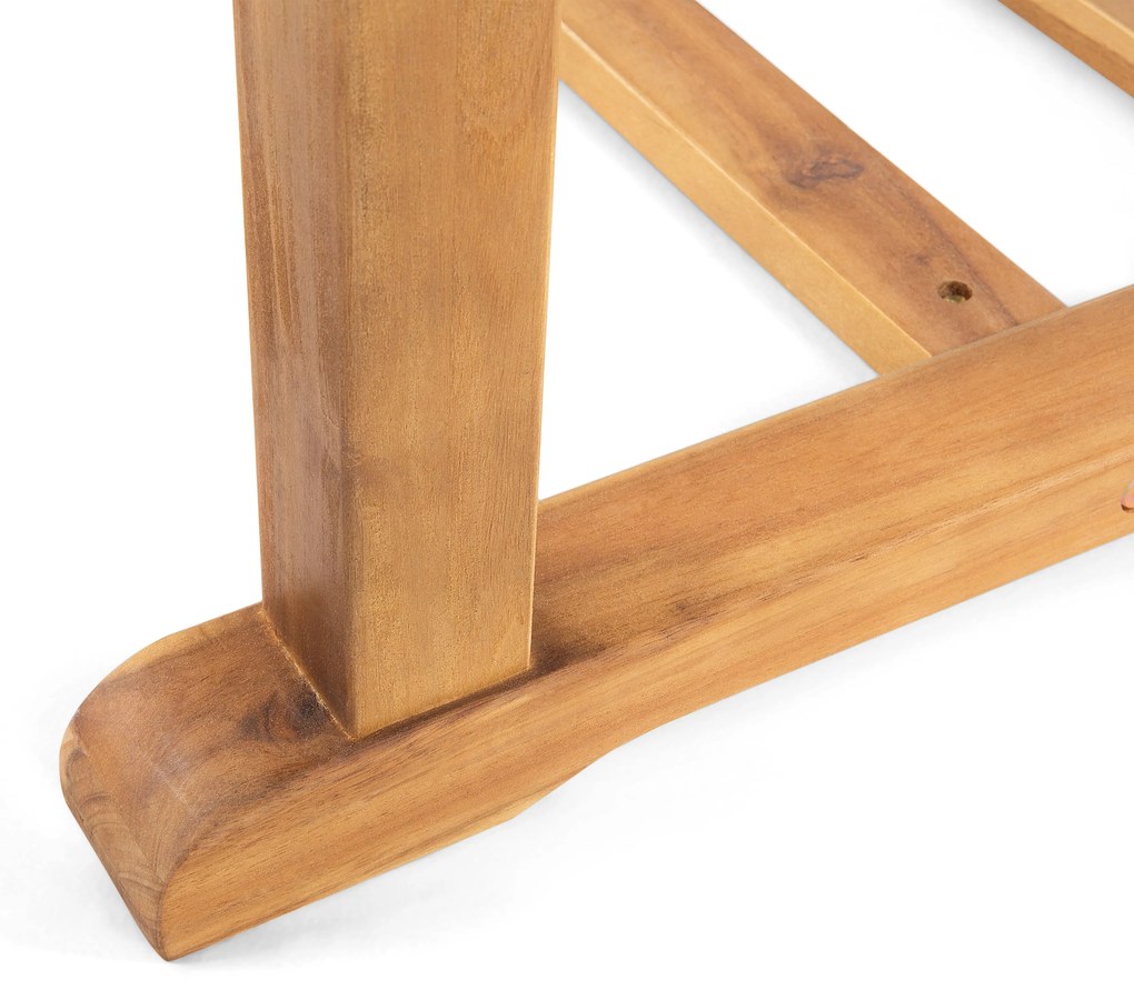 Tavolo da giardino legno chiaro 160/220 x 90 cm JAVA Beliani