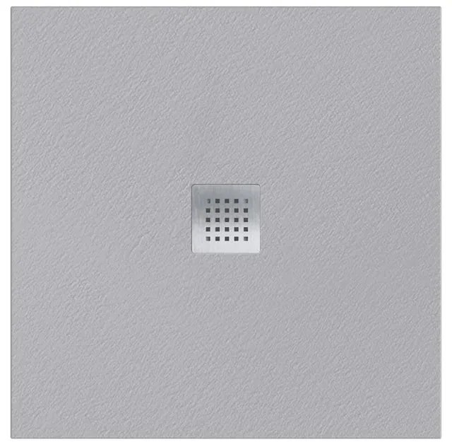 Piatto doccia in resina Strato L 90 x L 90 x H 2.4 cm grigio effetto pietra