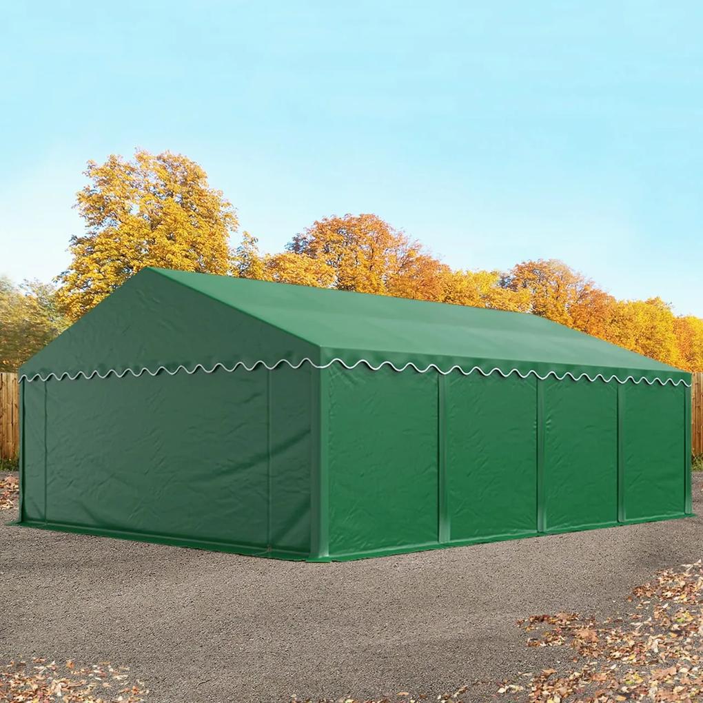 TOOLPORT 5x8 m tenda capannone, PVC 700, verde scuro - (6066)