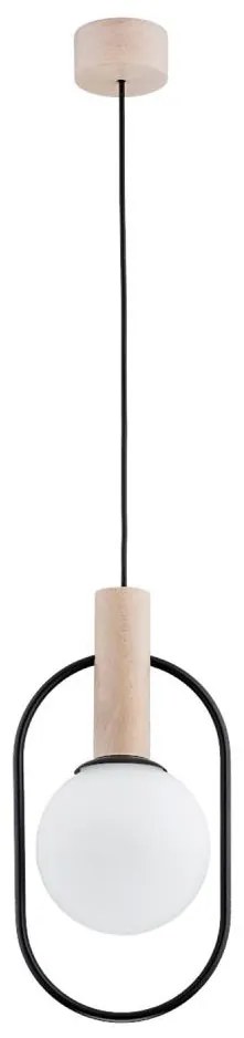 Lampadario a sospensione con filo MIKI 1xE14/10W/230V nero/beige