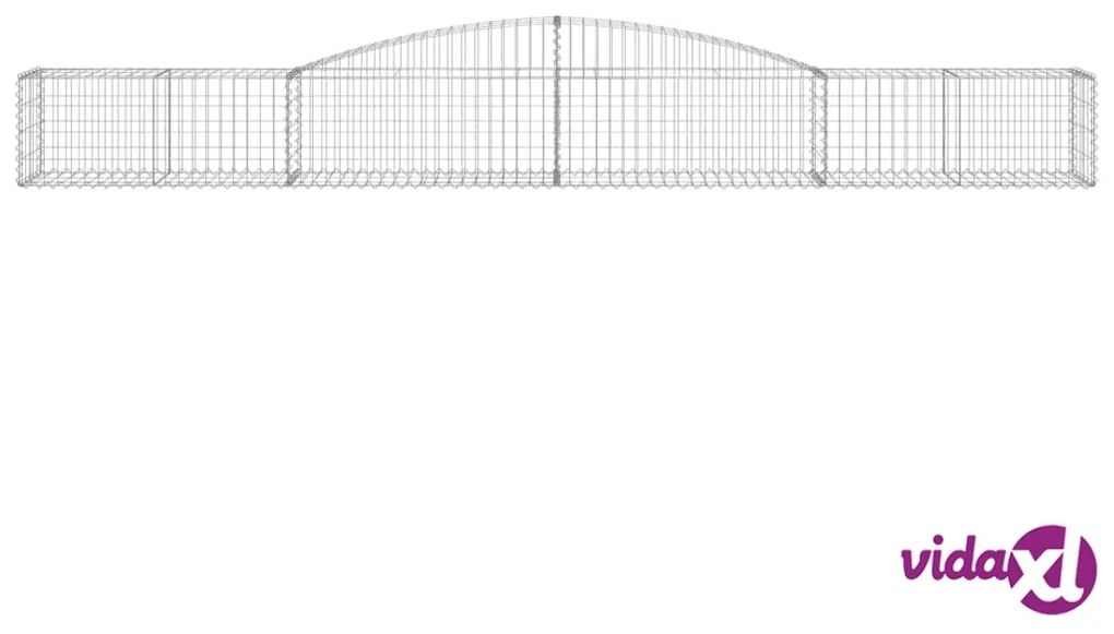 vidaXL Cesto Gabbione ad Arco 400x50x40/60 cm Ferro Zincato