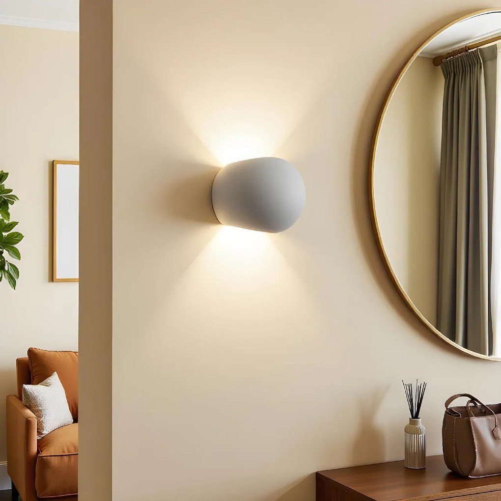 Applique da Parete GLOBE in Gesso Pitturabile G9