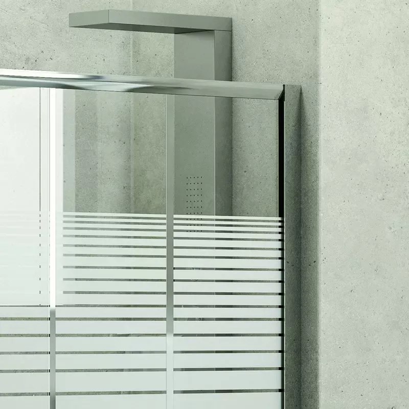 Porta doccia 125cm vetro serigrafato altezza 180cm KP3000 - KAMALU