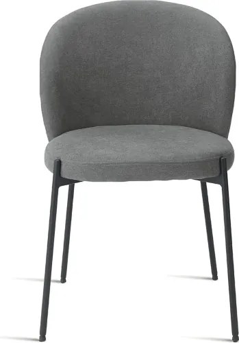 Sedia in tessuto Antracite con struttura in metallo MEGGIE 2 sedie