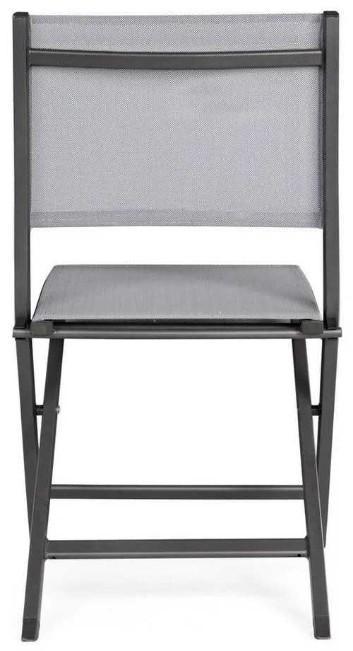 Sedia da esterno grigia in metallo Elin – Bizzotto